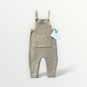Little Planet By Carters Romper Overalls Baby 9m Beige Knit Organic Unisex